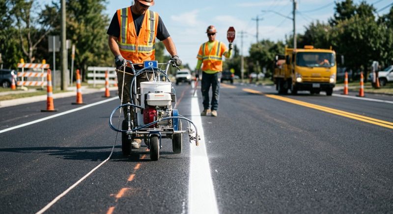 Commercial Asphalt Painting in Gwinnett County, GA