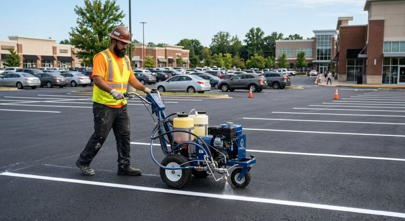Asphalt Painting in Gwinnett County, GA