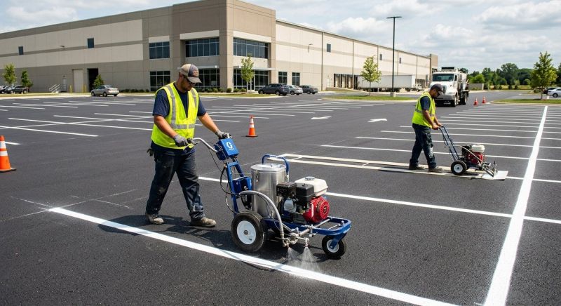 Commercial Asphalt Painting in Gwinnett County, GA